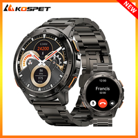 Original KOSPET TANK T3 Smart Watch For Men 500mAh Military Smart Watches Rugged AOD AMOLED Bluetooth Call Waterproof Mens Watch