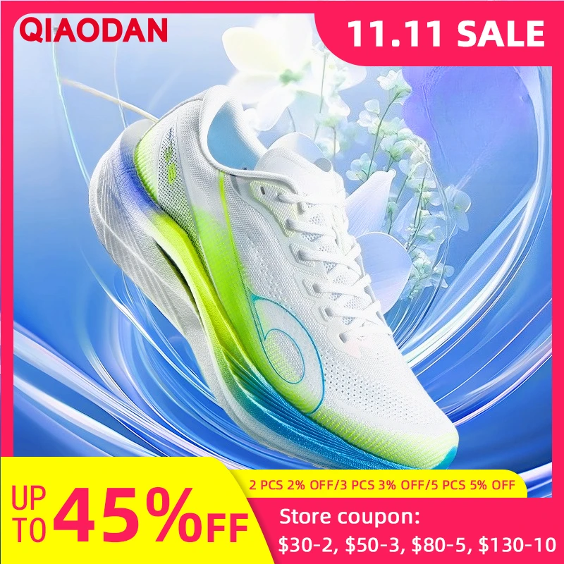 

QIAODAN Strong Wind 3PRO Men's 2025 Shock Absorbing Carbon Board Running Shoes Marathon Racing Training Sneakers QDB023252298T