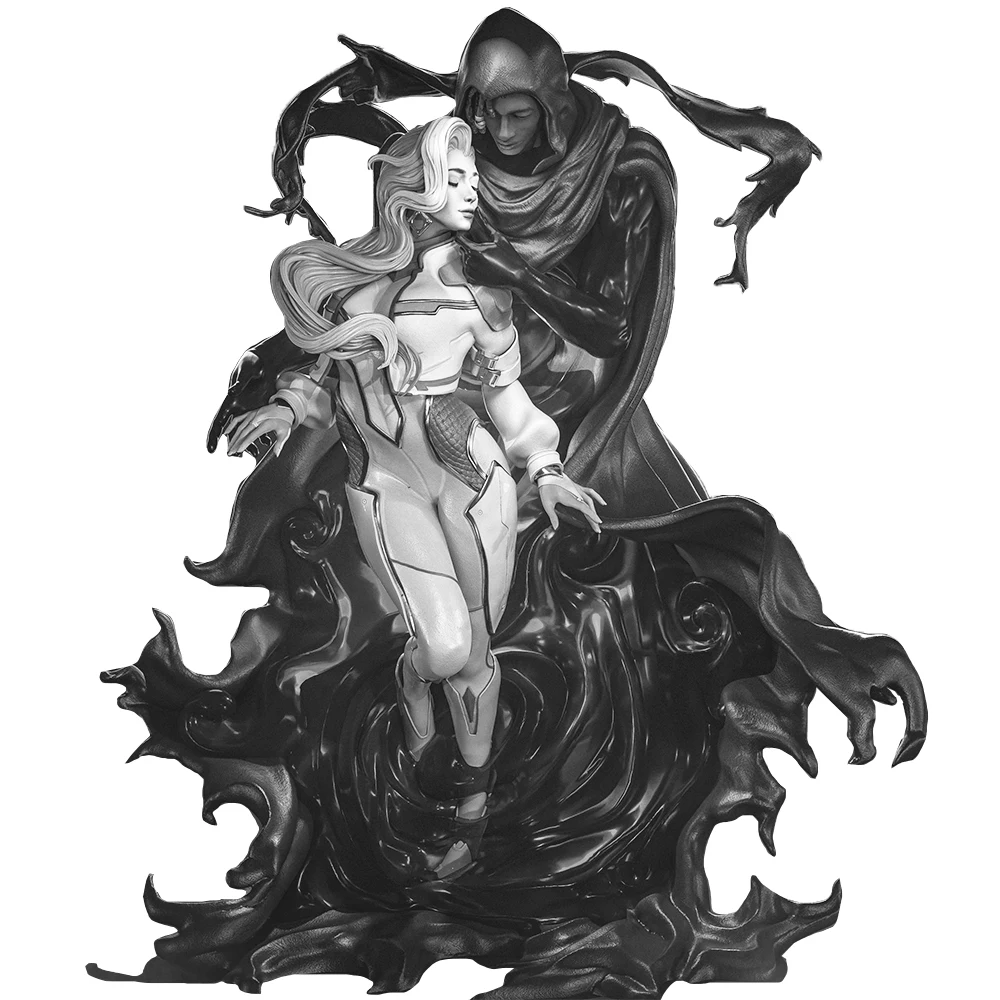 Assassino vintage fai-da-te in resina non verniciata 1:18 con mantello e pugnale - A930 da collezione