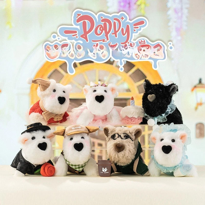 Boîte ennemi de chiot en peluche véritable, série de marée mignonne, jeu autour, cadeau d'anniversaire fait à la main pour filles, ornements de beurre, cadeaux pour enfants