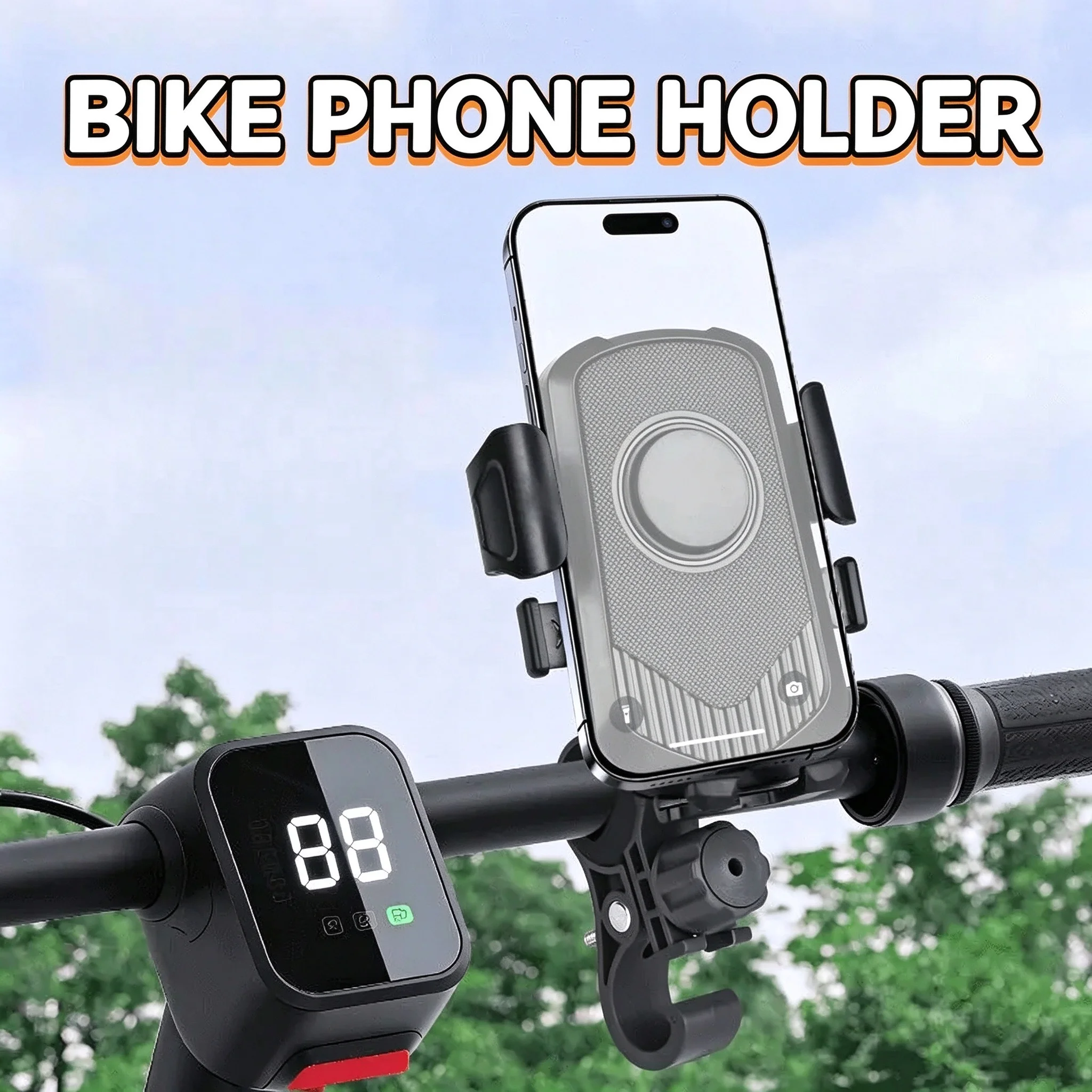 Outdoor Electric Vehicle Motorcycle Mobile Phone Holder Shockproof Stable Delivery Rider Navigation Car Mount