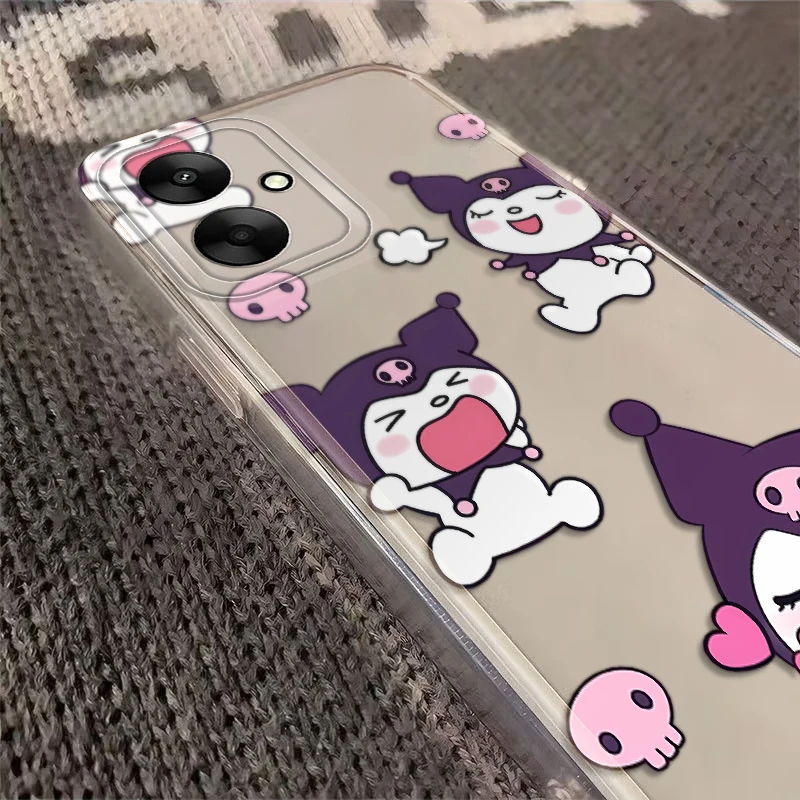 Casing Ponsel untuk Xiaomi Mi 11T Pro 11 Lite Clear Cover Sanrio Kuromi