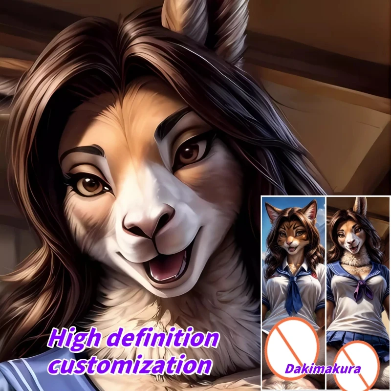 

Dakimakura Anime Animal Orcs Campus POV Double-sided Print Of Life-size Body Pillowcase Gifts Can be Customized