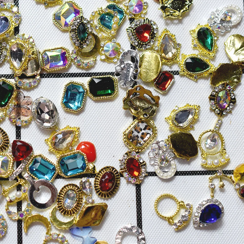 100 قطعة عشوائي مختلط بريق مسمار حلية ثلاثية الأبعاد الأظافر الراين مسمار الفن زينة مجوهرات كريستال الماس مسمار لوازم بالجملة #5