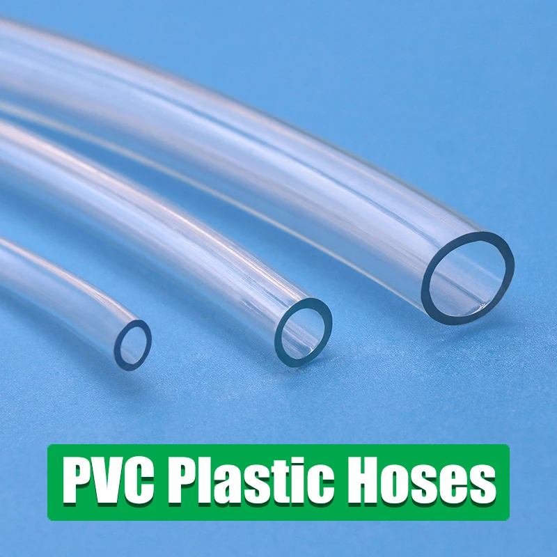 Tuyaux en plastique PVC transparent, tube de pompe à eau de haute qualité, diamètre intérieur du tube en PVC, 1m, 3m, 5m, 2mm, 3mm, 4mm, 5mm, 6mm, 8mm, 10mm, 12mm, 14mm, 16mm, 18mm, 20mm, 25mm