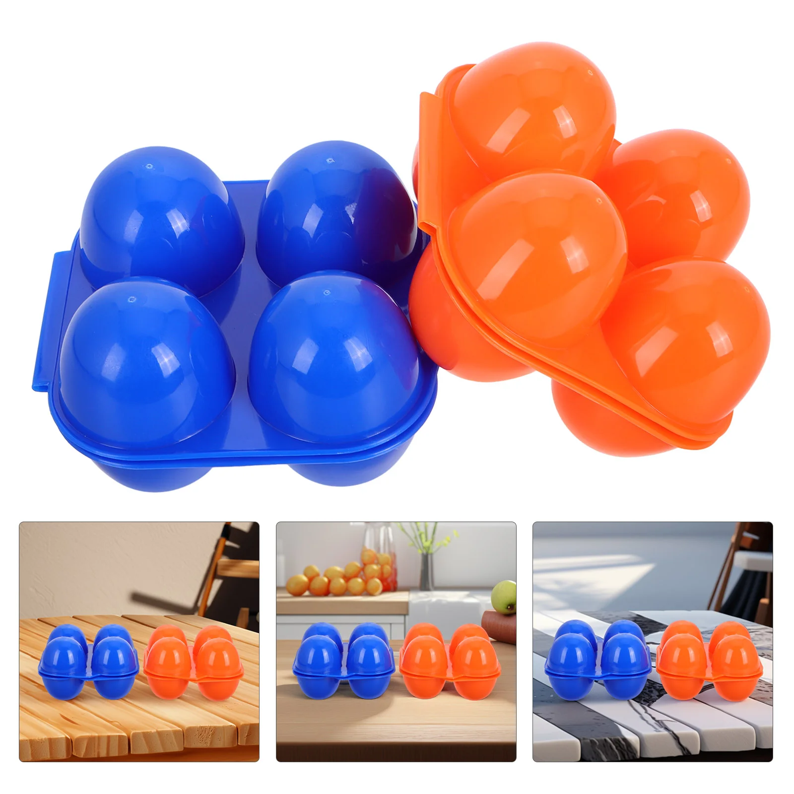 2 Pcs Egg Protection Box Holder Carton Outdoor Eggs Carrier Quail Cartons Rack Tumbler Cup Camping Abs Lunch