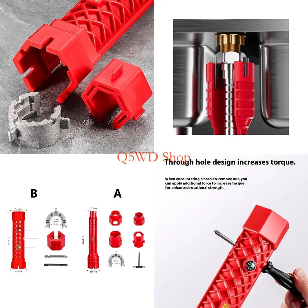 

Q5WD Lightweight Sustain Adjustable Sink Wrenchs for Angles Valved Installation and Pipe Adjustments