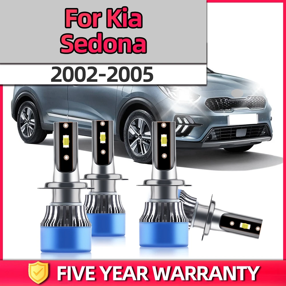 

TEENRAM Auto Headlight Bulb IP68 CSP Chip H7 H7 High Low Beam 6000K White light Plug-N-Play For Kia Sedona 2002-2005