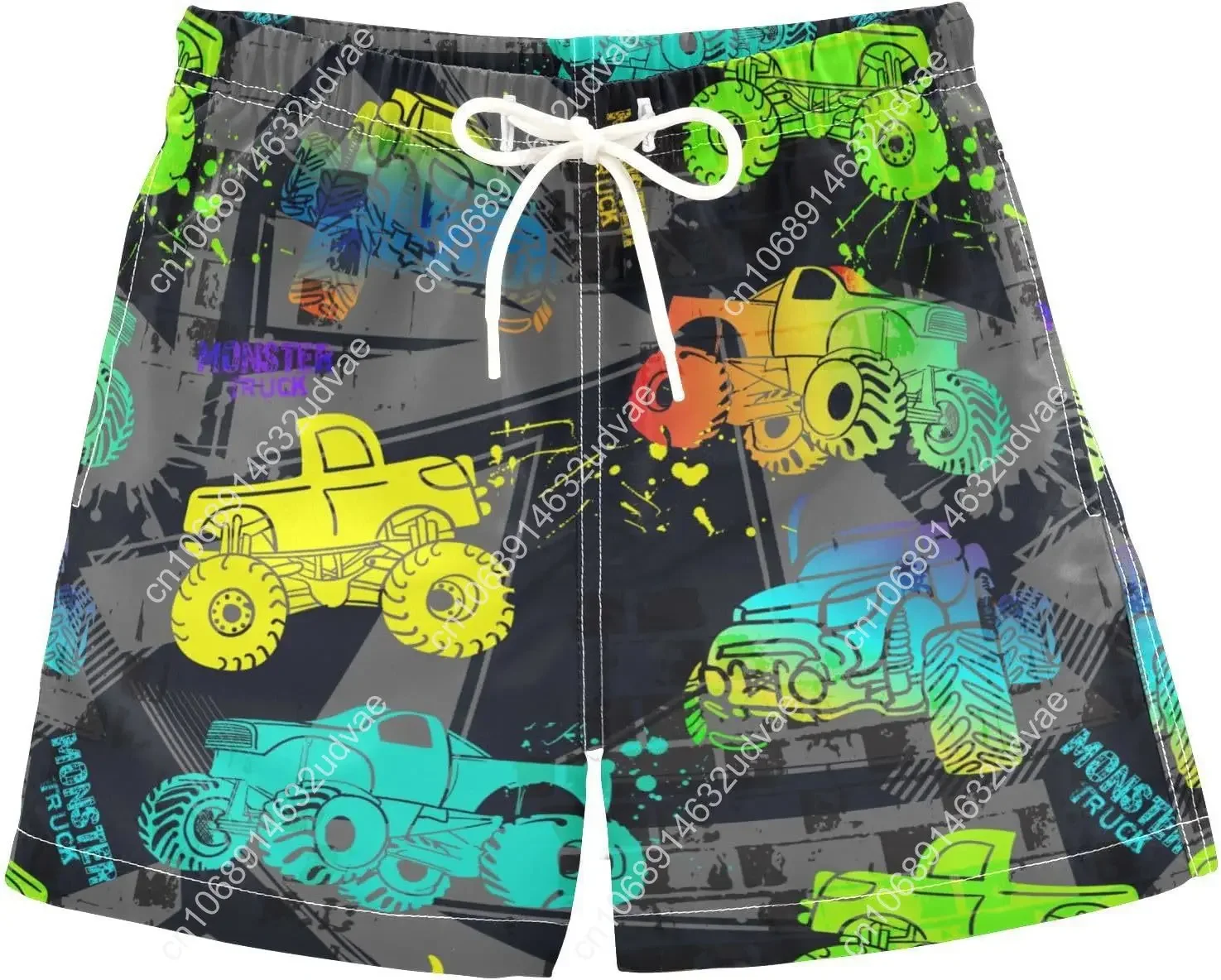 Little Boys Swim Trunks Beach Board Shorts Quick Dry Swimsuit Bathing Suits with Mesh Lining
