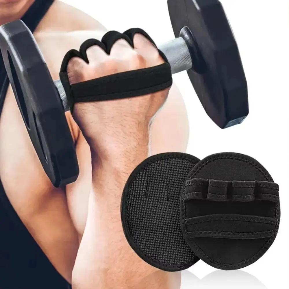 

1 pair Anti-Skid Horizontal Bar Booster Gloves Palm Protection Four-finger Powerlifting Gym Gloves Thicken Breathable