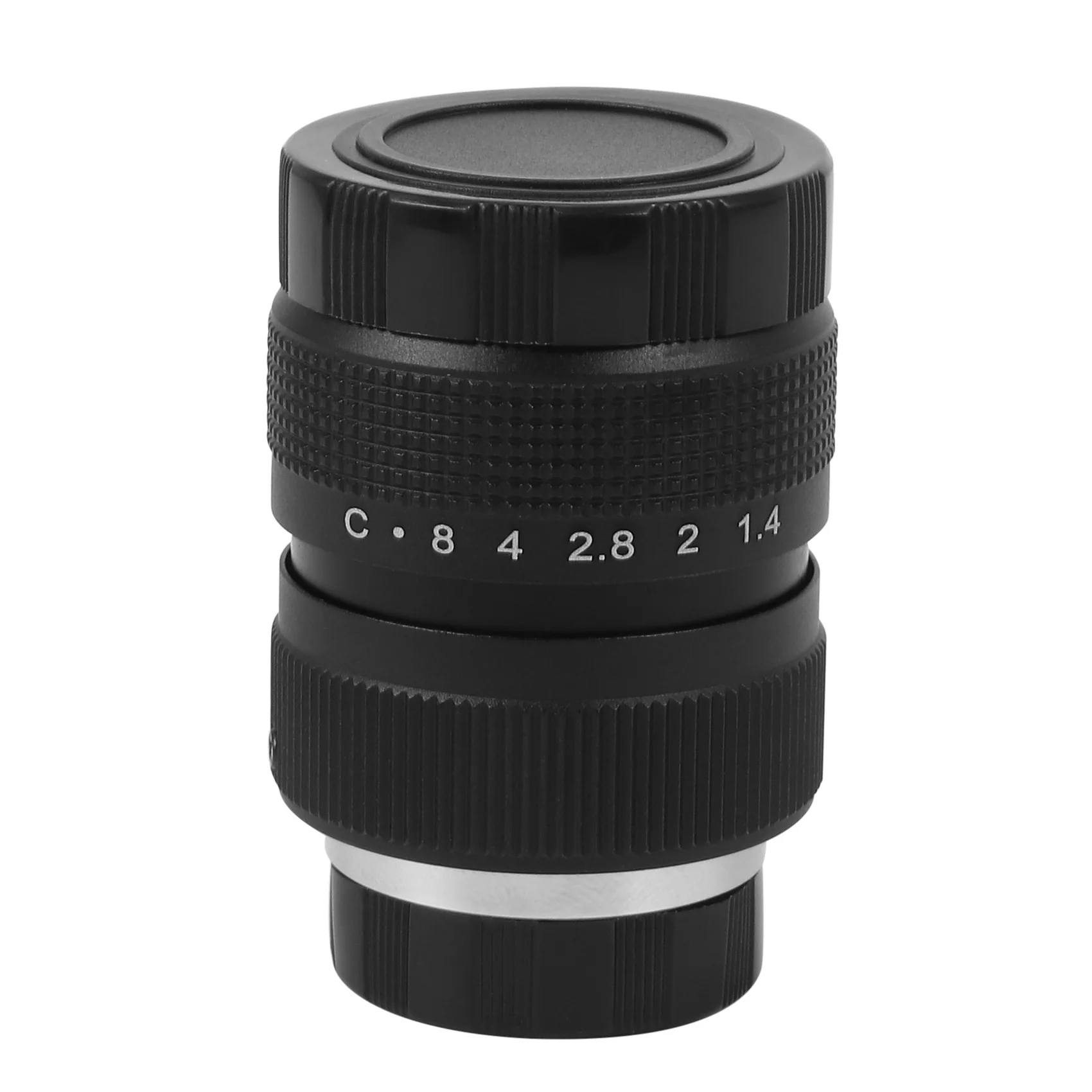 เลนส์โทรทัศน์โทรทัศน์/เลนส์กล้องวงจรปิดสําหรับกล้อง C Mount 25 มม. F1.4 สีดํา