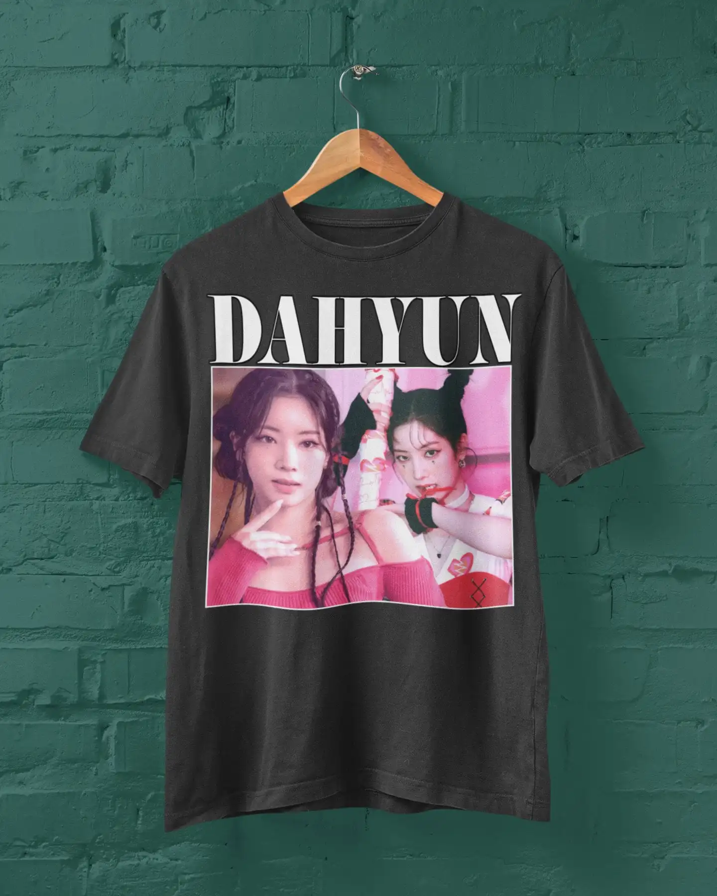 Twice Dahyun Retro Bootleg T shirt Kpop Merch Clothing for he and him Rap Hiphop