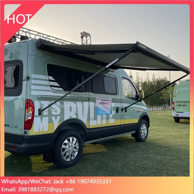 Wareda Retractable Electric vw Camper Sprinter Side Van Awning Tent with Led Lights