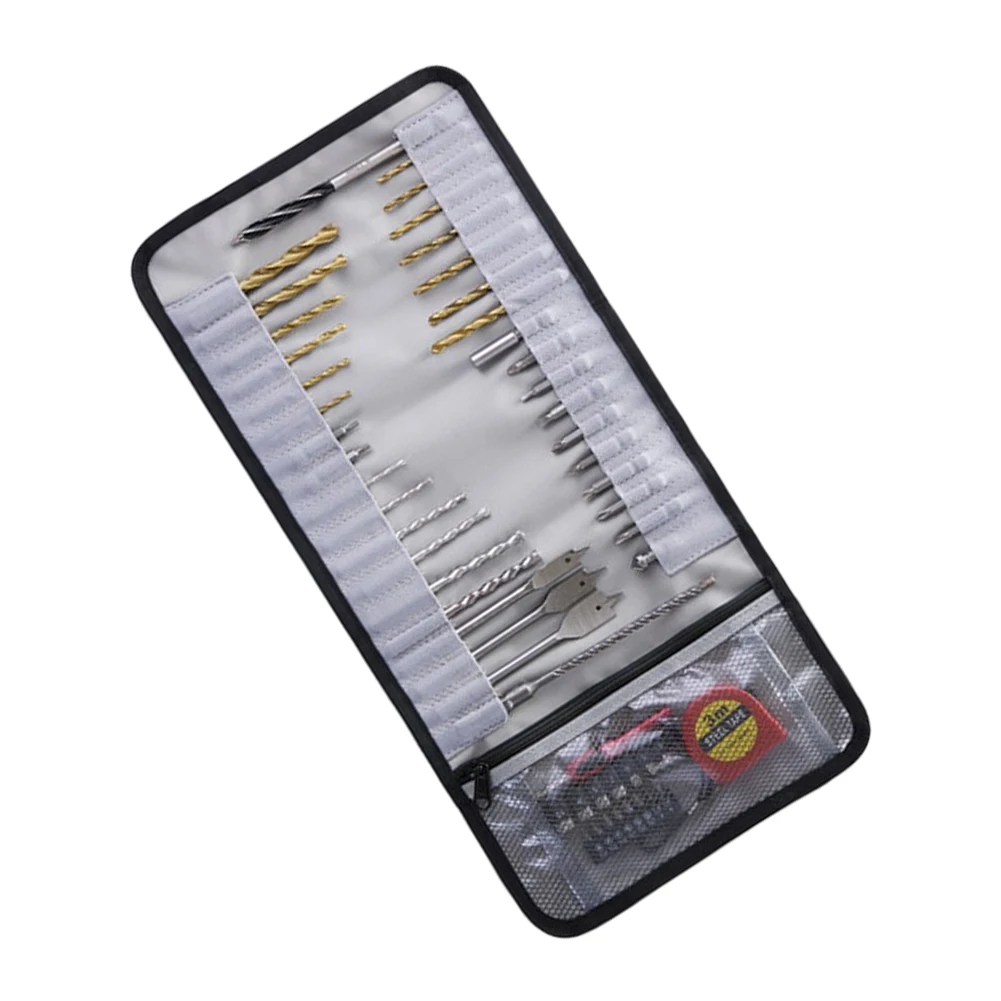 1 Piece 36 Pockets Water Resistant Nylon Tool Bag Functional Roll Organizer For Construction DIY Workshop Storage Pouch