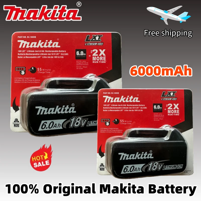 

Makita Original Genuine Power Tools Battery 6Ah Rechargeable Lithium-ion Battery for Makita LXT Series Replacement Tools Battery