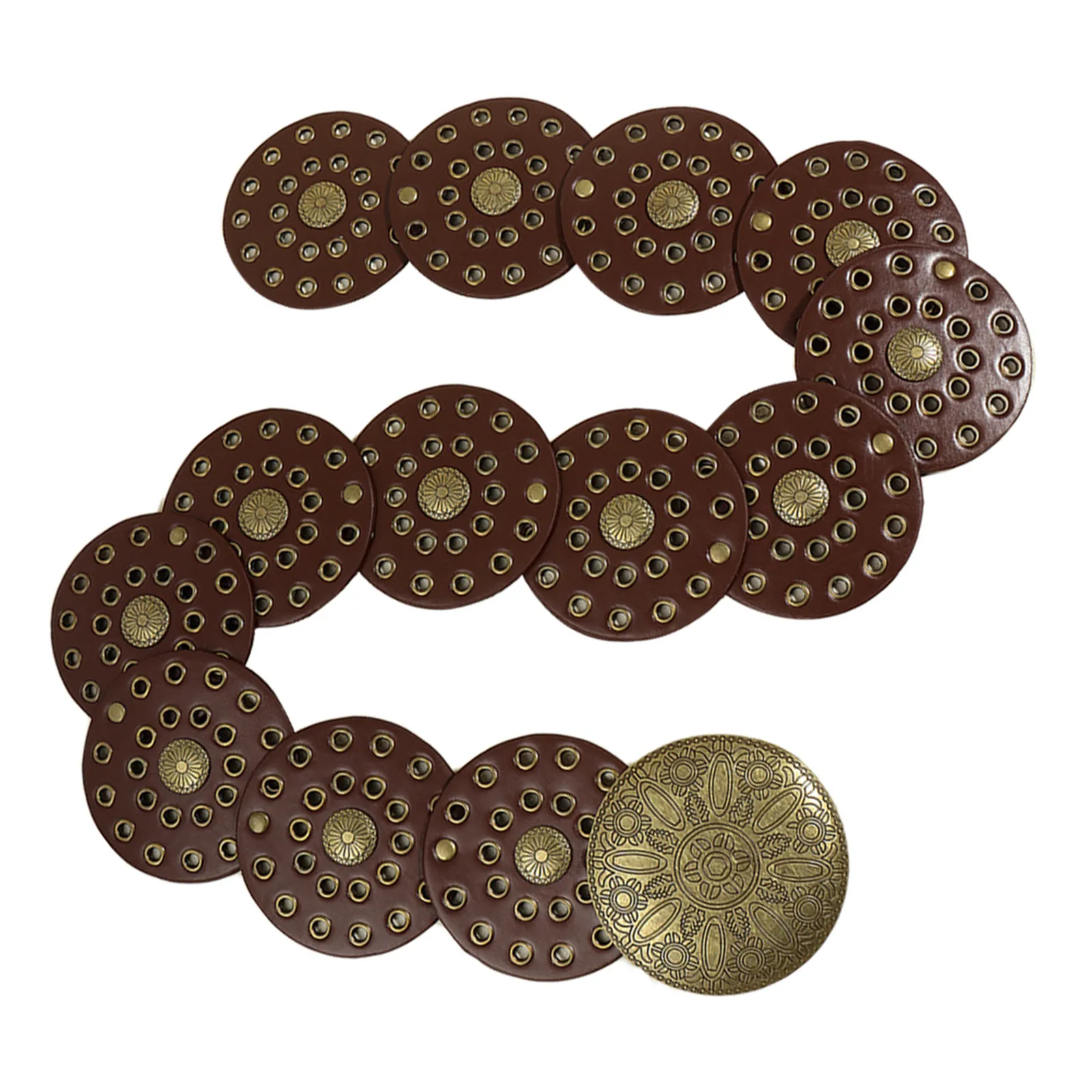 Exaggerated Disc Waist Belt for Women Vintage Style Dress Waist Belt Beach Party Cosplay Accessories Fashionable Belts