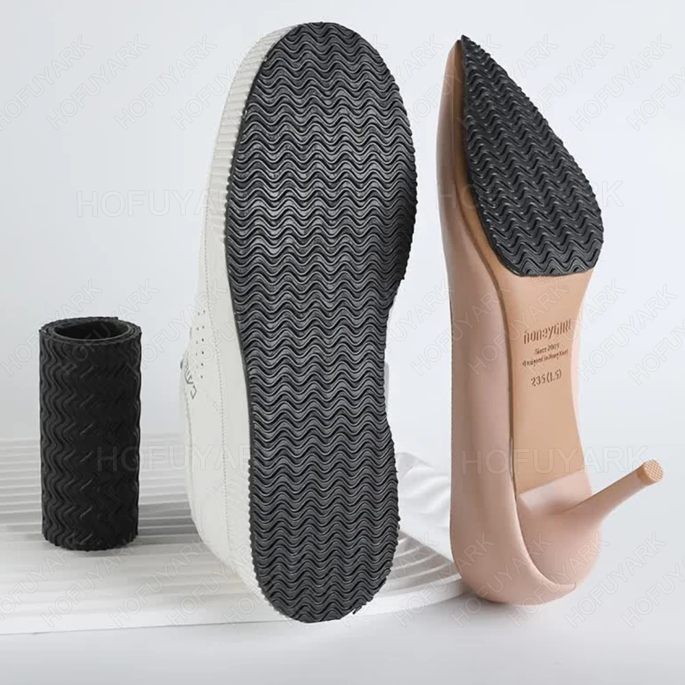 2Pcs Rubber Soles Replacement for Bottom of Shoes Grip Anti-Slip Sticker for High Heels & Sneakers Out Sole Repair Self-adhesive