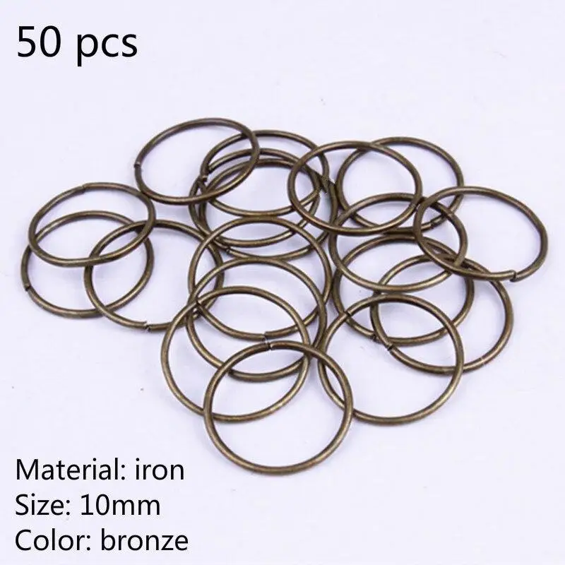 50 Pcs/set Opening Hair Ring Braid Bead Dreadlock Metal/Gold/Silver Clip Braid for African Braided Braids Decorative Accessories