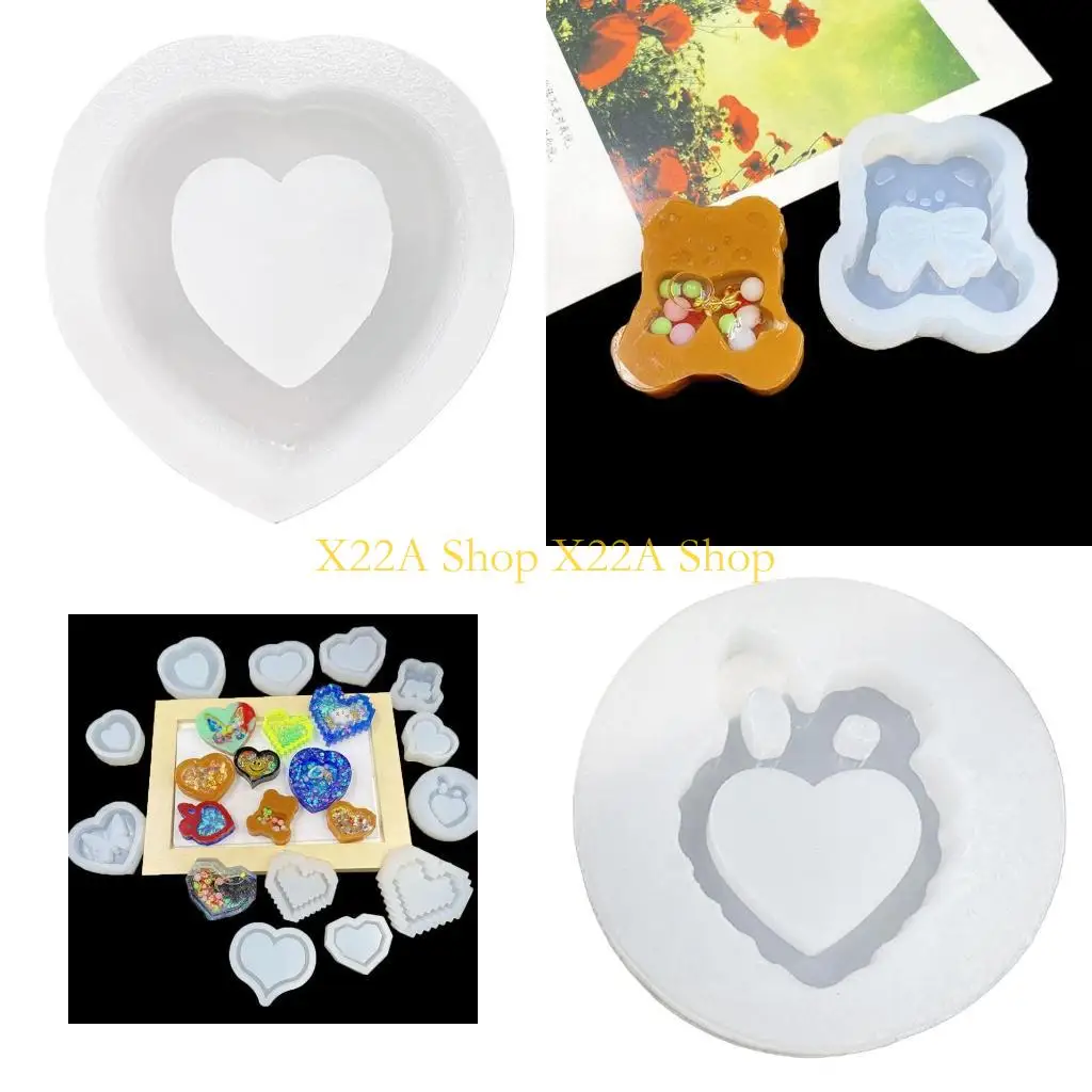

Unique Resin Shaker Silicone Molds Bear DIY Craft Keychain Decorations