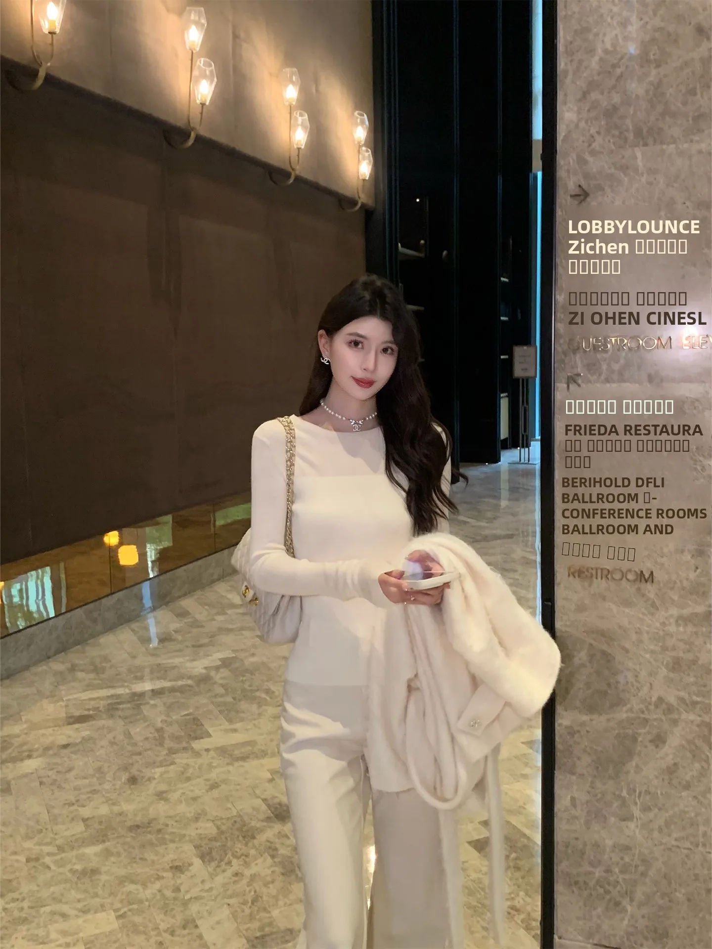 

Kun Total Women's Knitted Wool Base irt Slim Fit Inner Wear Top Early Spring White Sweater Breathable Comfortable Casual