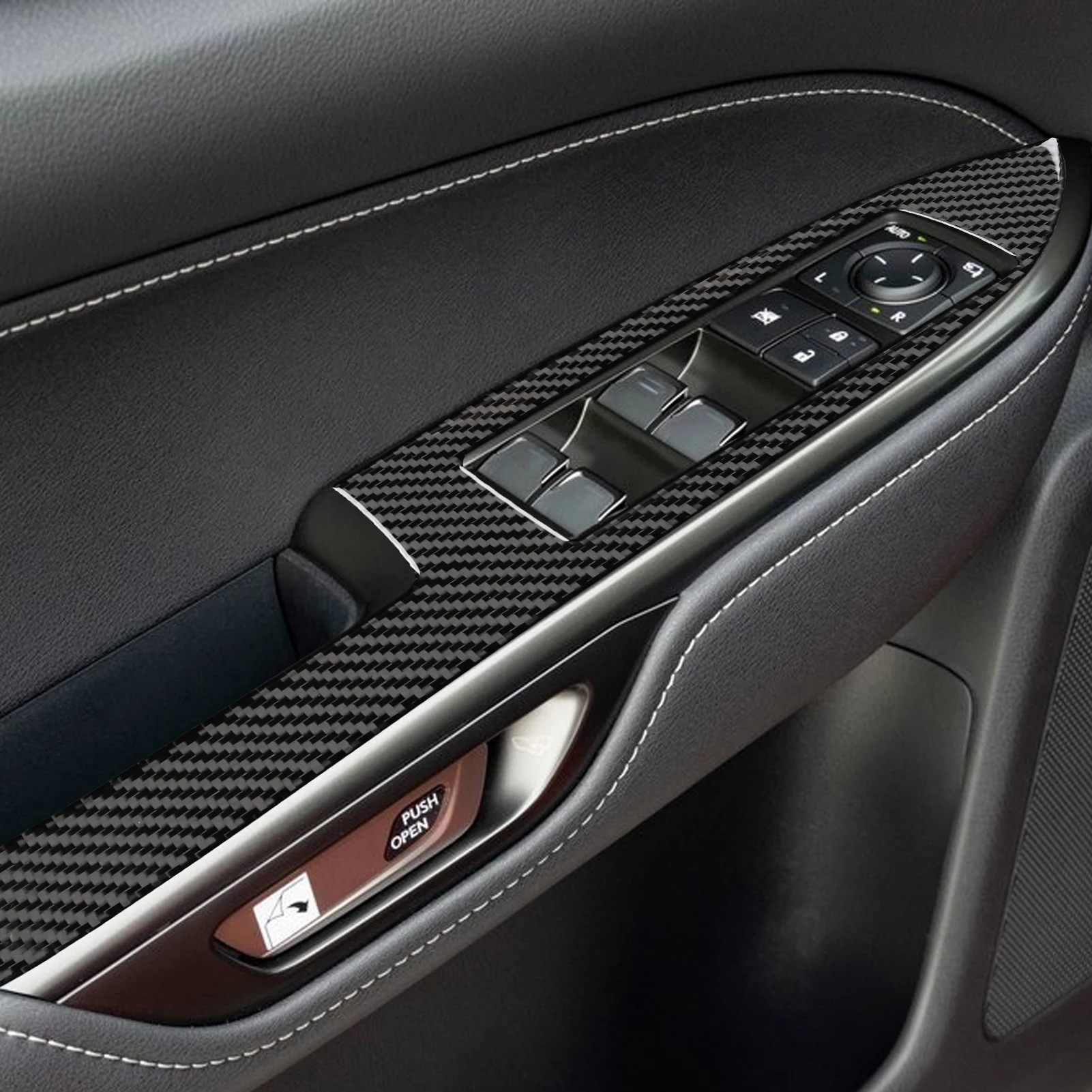 For Lexus NX 250 350H 450H 2022-2024 Carbon Fiber Navigation Radio Shift Door Lift Panel Car Accessories Decorative Stickers