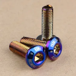 M8 Disc Screws Round Head Electric Vehicle Motorcycle Brake Discs Full Teeth No Steps Burnt Titanium Burnt Blue Hexagon Socket