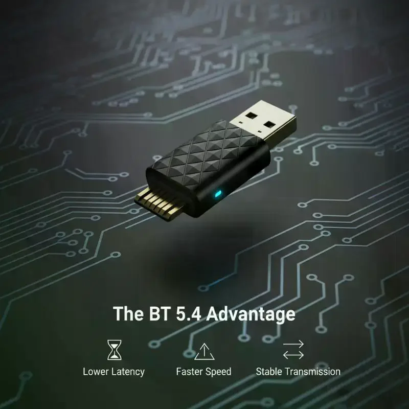 USB Bluetooth 5.4 Dongle Adapter: BT Transmitter Receiver For PC Desktop Laptop Keyboard