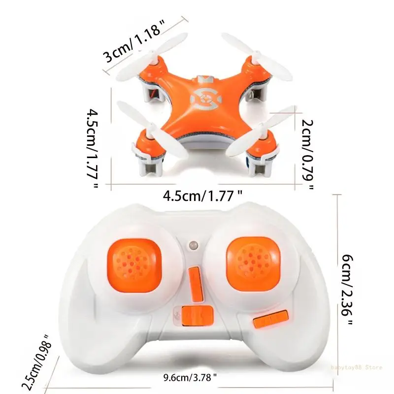 Y4UD Zesassige Mini Quadcopter CX10 Afstandsbediening Vliegtuigen Speelgoed Draagbaar formaat Reizen Speelgoed voor