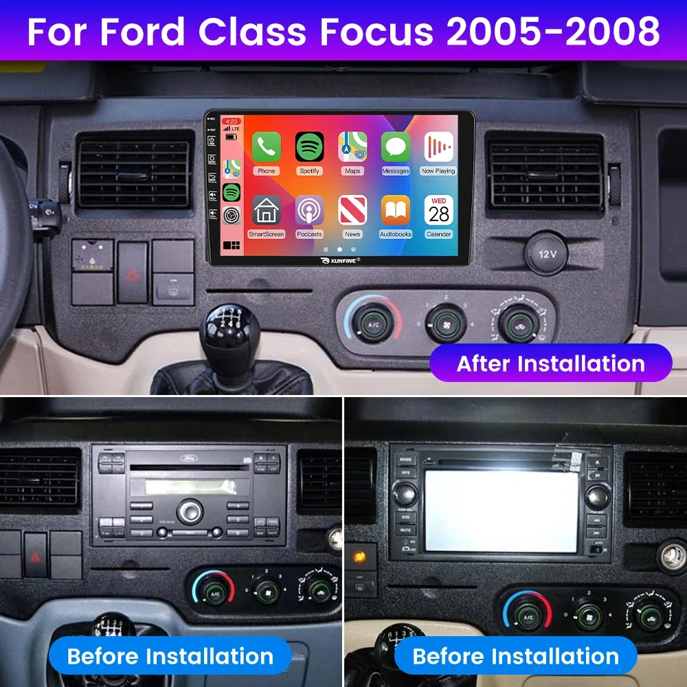 Android Car Radio For Ford Class Focus 2005-2008 Car Stereo 2Din Octa Core GPS Navigation Player IPS Screen Carplay Android Auto