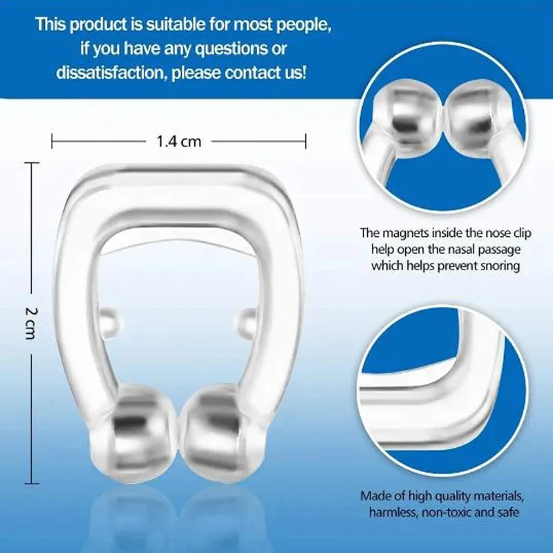 1/2/3/4/5/6Pcs Anti Snoring Device Silicone Magnetic Nose Clip Night Sleeping Aid Stop Snore Apnea Guard Anti Nasal Dilators