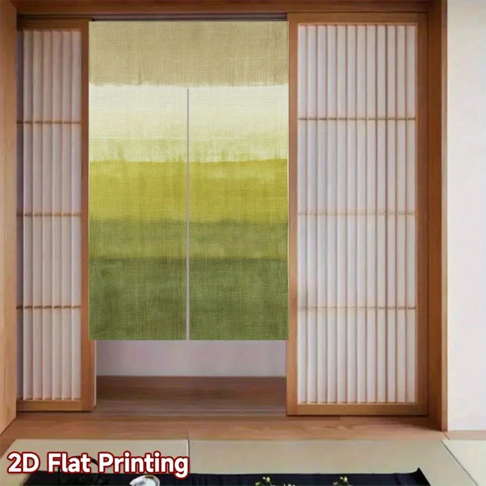 Ombre Gradient Roller Blind Door Curtain Yellow Beige Sheer Window Shade Light Filtering Room Decor Roller Shade Blind for Bedro