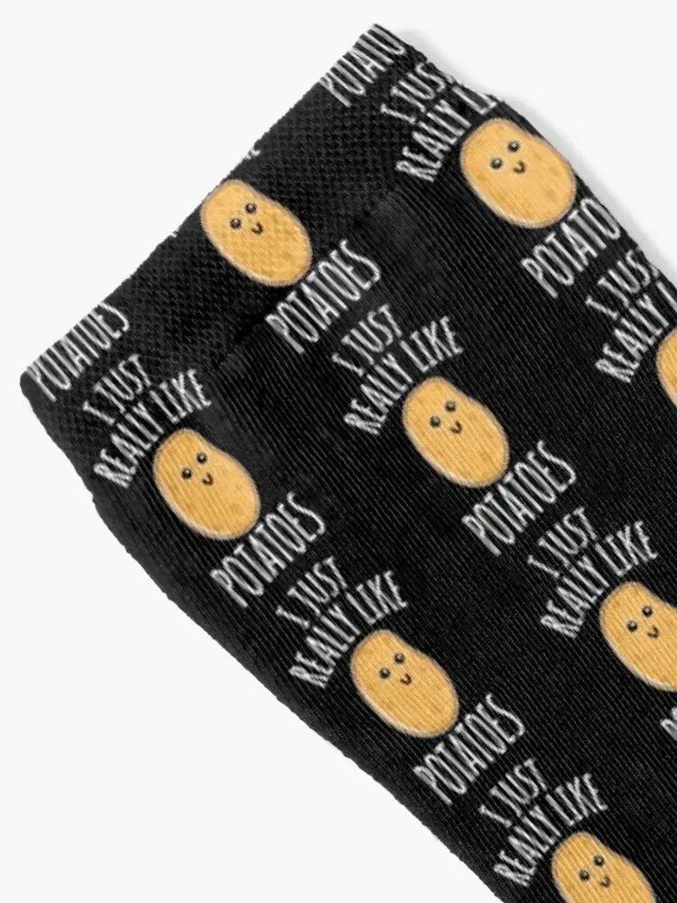 I Just Really Like Potatoes - Funny Potato gift Socks halloween gym heated winter Socks Female Men's