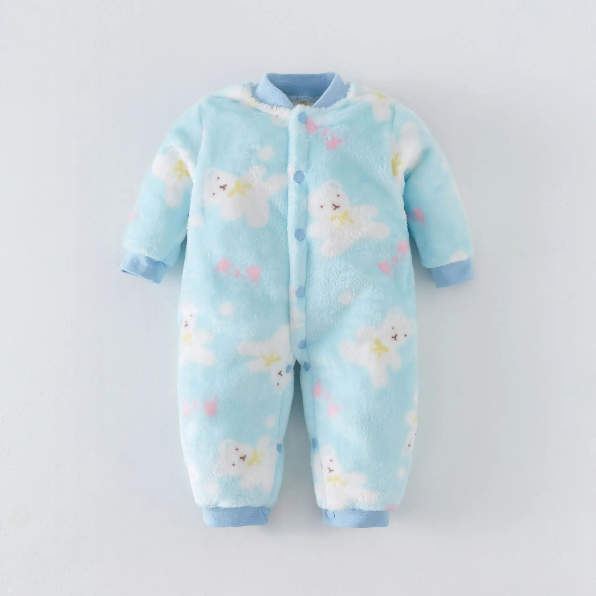 Baby Boys Girls Romper Flannel Long Sleeve  Cartoon keep warm Jumpsuit Infant Clothing winter Newborn Baby Clothes