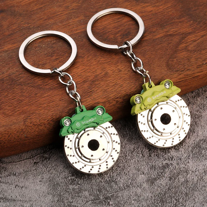 Creative Wheel Rim Keychain Metal Racing Brake Disc Keyring Car Motorcycle Key Chain Souvenir Gift Waist Buckle Bag Pendant