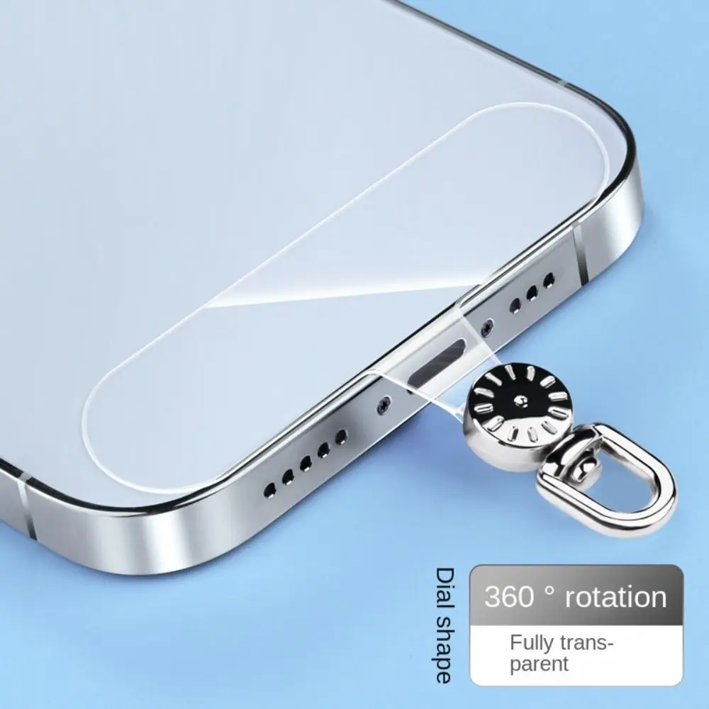 

360° Rotatable Phone Lanyard Gasket Hanging Cord TPR Metal Phone Patch Ultra Thin Detachable Phone Card Clip Hang Cord Tab