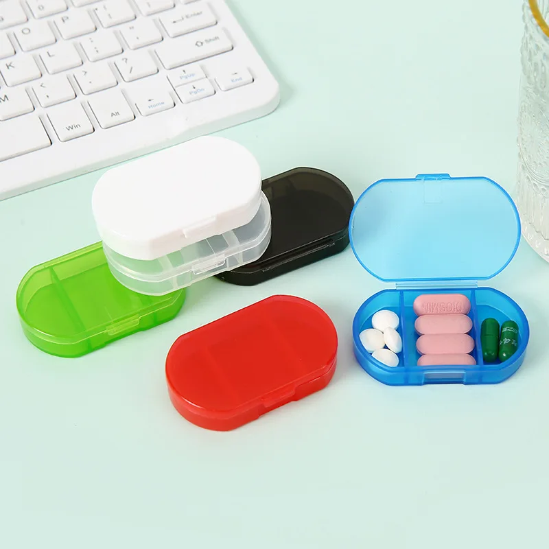 

Pill Box Mini Pill Case 3 Grids Tablet Pill Organizer Case Dispenser Travel Tablet Holder Container Medicine Drug Storage Box