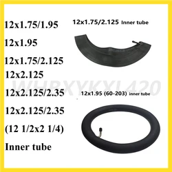 Butyl Rubber 12x1.95 12x1.75/2.125 12X2.125/2.35 12 1/2X2 1/4 Inner Tube Suitable for Children's Stroller, Bicycle Inner Tube