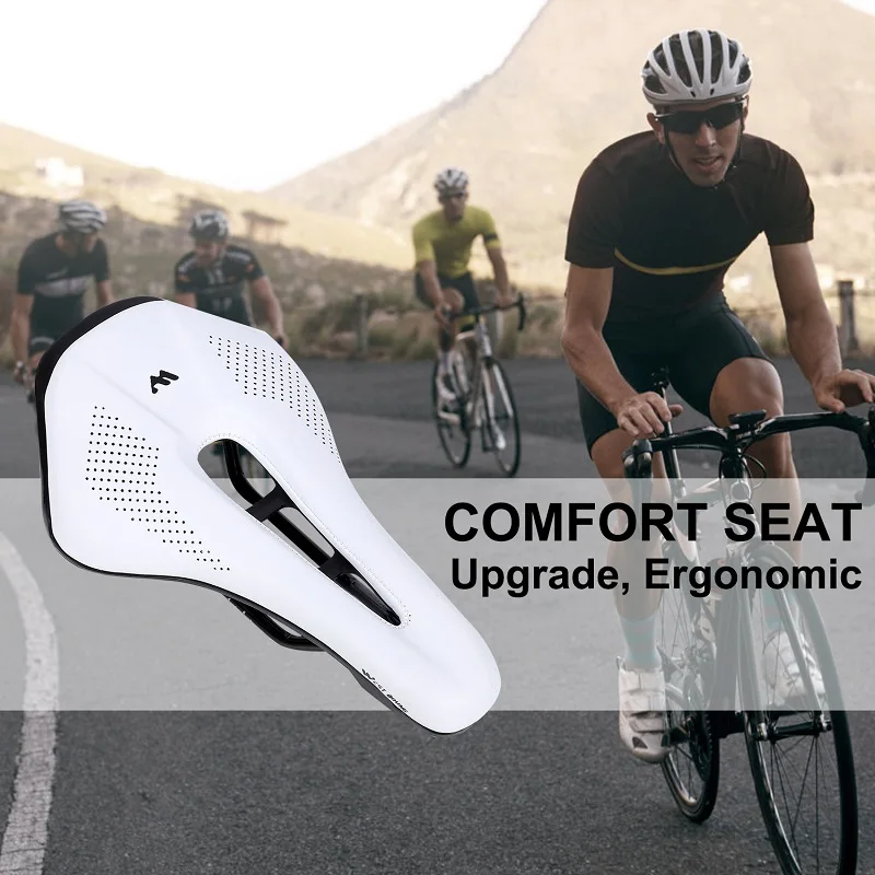 West Fietsen Fietszadel Comfortabele Bike Seat Slijtvaste Pu Leer Hollow Road Fiets Onderdelen Fiets Zadel Fiets Kussen