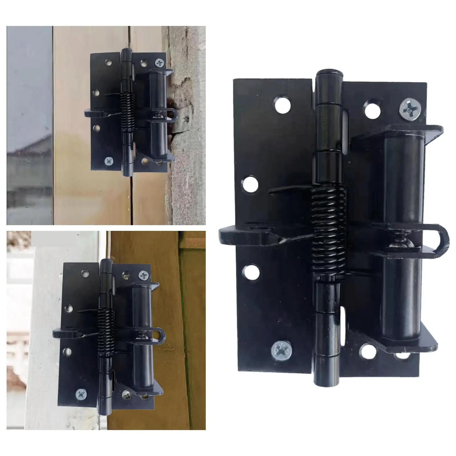 Multi Function Spring Loaded Hinges Self Closing 90 Degrees Positioning Rust