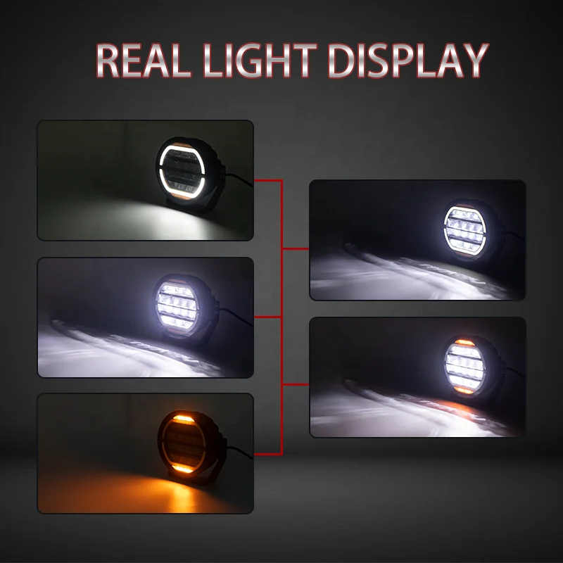 Ultra-bright 5/7/9-inch Light Emitting Diode Running Light New 9-32V Automotive Spotlight for Automotive Light Accessories