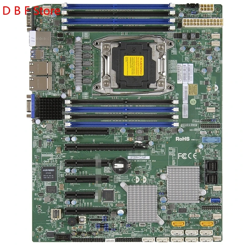 X10SRH-CLN4F Industrial Package motherboard for Supermicro Two-way server Gigabit Ethernet port C612 chip SAS SATA