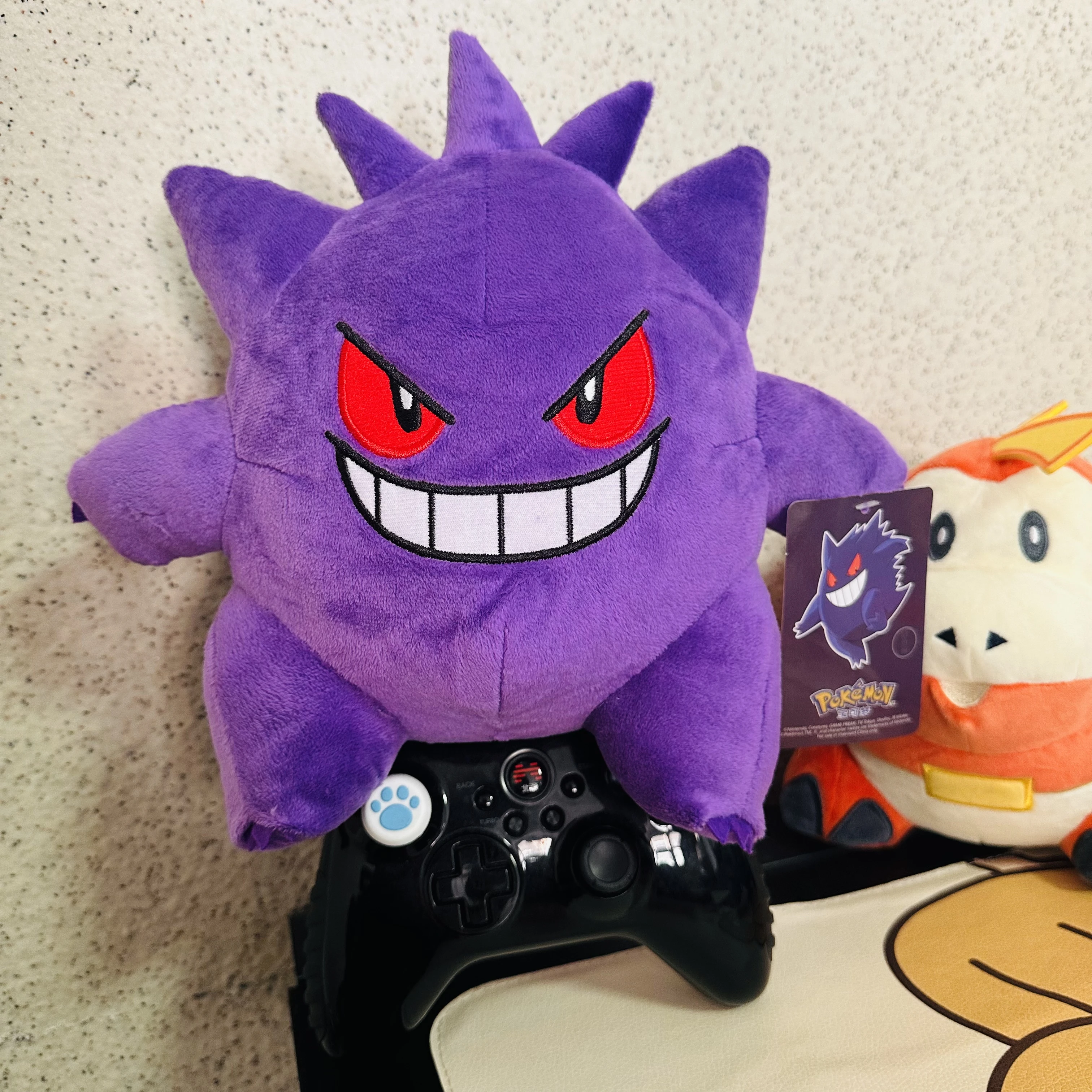 HQ Gengar Plush Toys Pokemon Gengar Stuffed Doll Devil Peluche Funny Anime Pikachu Plushies Kawaii Hobbies Collection Xmas Gift