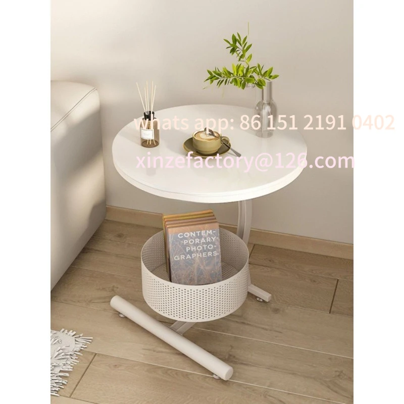 

Customizable boczny do sofy, prosty i nowoczesny stolik kawowy do małego mieszkania, ruchomy stolik do salonu, balkonu, b