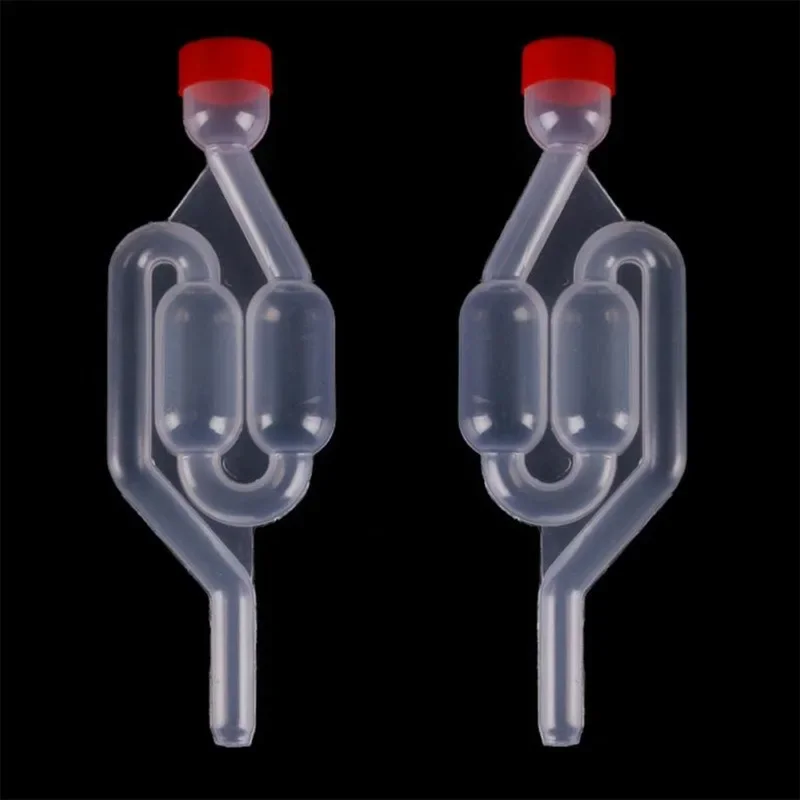 1pc Air Lock Twin Bubble Plastic Grommet Homebrew Fermentation Wine Valve Wine Beer Making Twin Bubble Fermentation