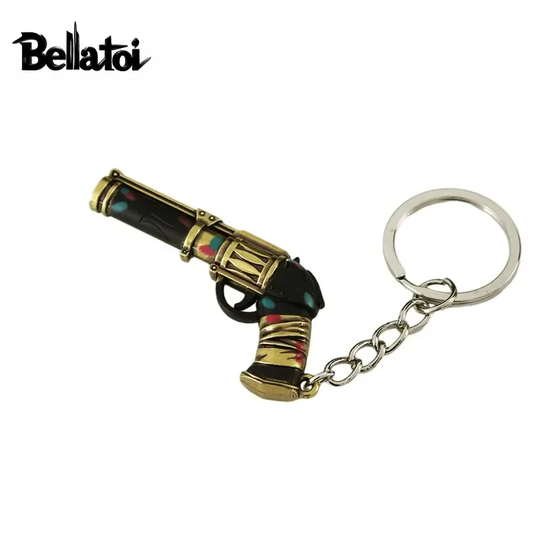 5cm Jinx Anime Arcane League of Legends Keychain for Men Protocol Arcane Sheriff Skin Alloy Key Ring Car Bag chaveiro Jewelry