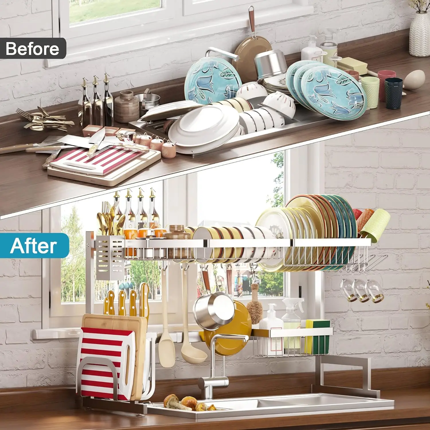 Dish Drying Rack Over Sink (26