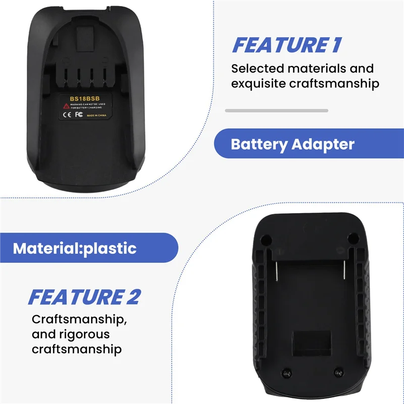

M11K-5X BS18BSB Battery Adapter For Li- Battery BAT609 To For 18V Tool Replace Adapter
