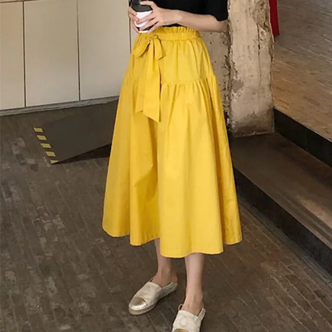 

Brand Women Elegant Spring Autumn cotton linen skirts Plus size 6XL 7XL pink purple candy color Summer maxi long skirts vestidos