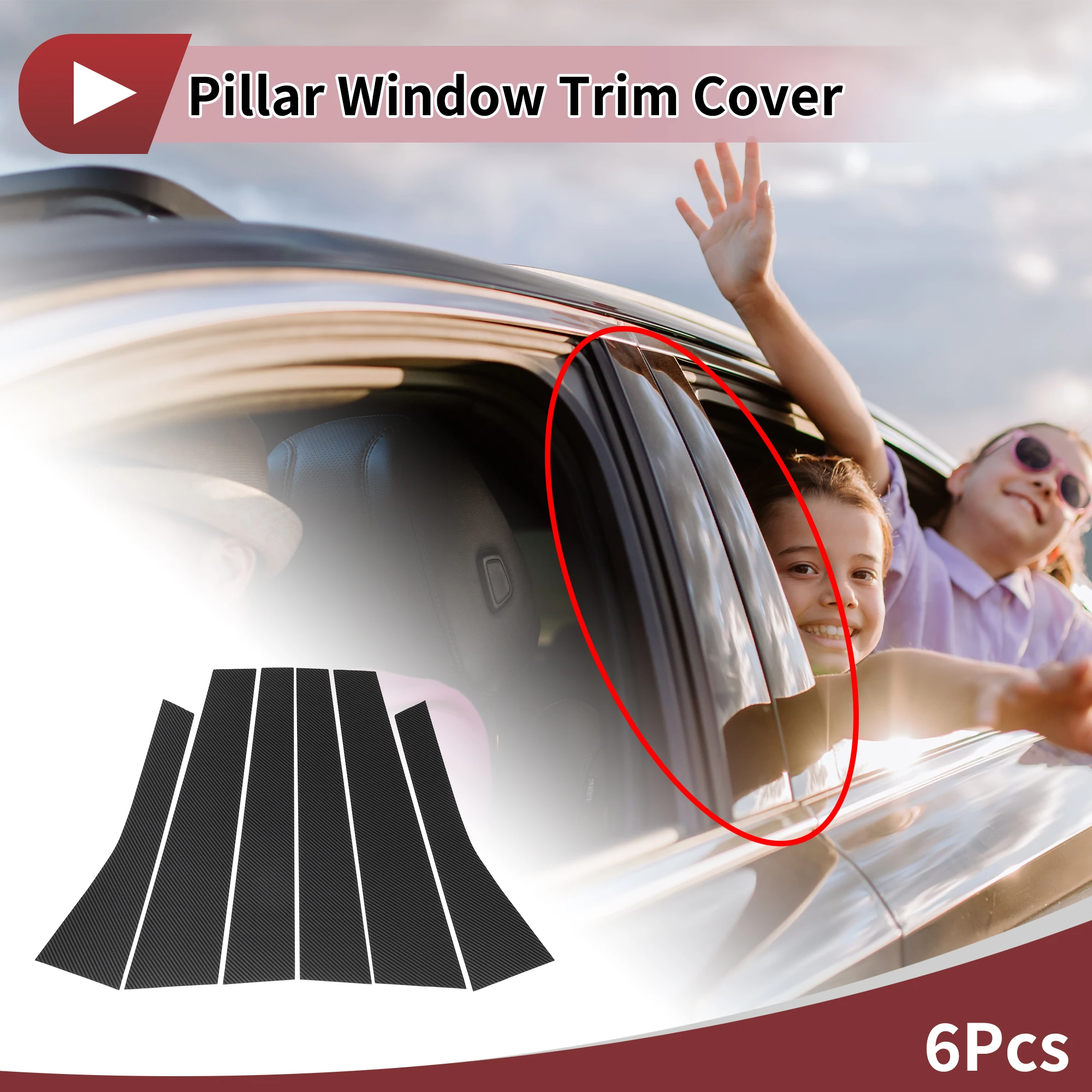 

UXCELL Накладка на дверную стойку для Volkswagen Polo Hatchback 2002-2010 Пластик