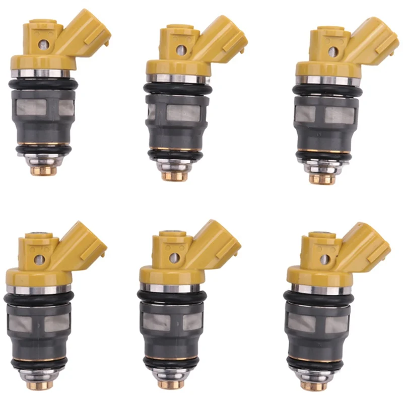 6PCS 650Cc Fuel Injectors for SupraJZA70 1JZGTE 1JZ US Engine Nozzle 100187091 1001-87091